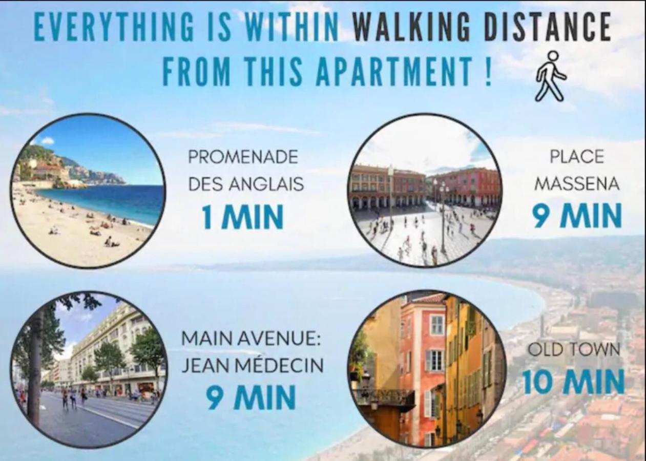 Stunning Flat By The Beach, Carre D'Or-Negresco Ницца Экстерьер фото